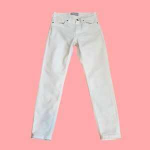 Everlane White Mid-Rise Skinny Ankle Jeans